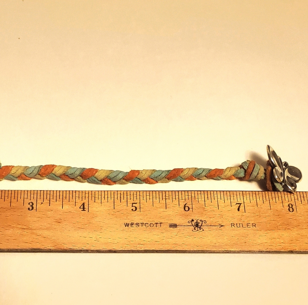 James Avery Retired Butterfly Woven Leather Bracelet - Picture 16 of 16